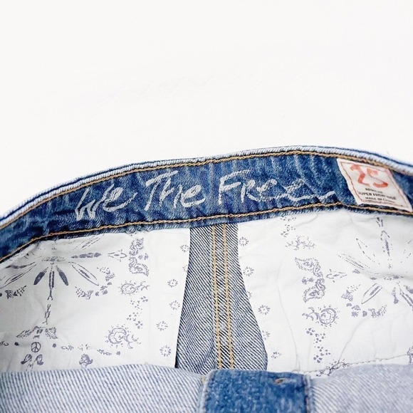 We The Free Super High Rise Denim Button Down Jean Skirt SZ25 - Picture 3 of 6